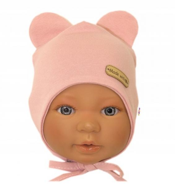 Čepička na zavazování, bavlna, Little Teddy, pudrová - růžová, vel. 86/92 - 86-92 (18-24m)