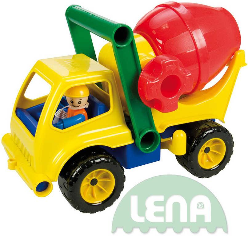 LENA Auto plastové aktivní domíchávač 28cm set s panáčkem 4153