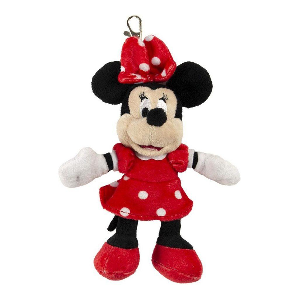 Klíčenka s plyšovým zvířátkem Minnie Mouse Červený