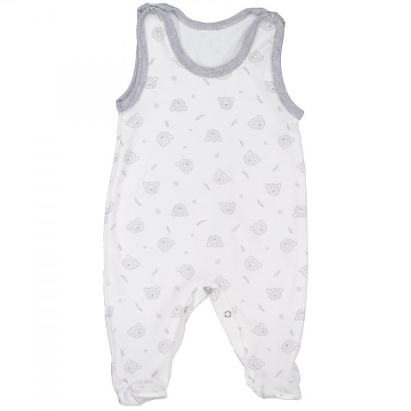 Kojenecké dupačky, bavlna Teddy Baby - šedá, vel. 68 - 68 (3-6m) - 62 - 62 (2-3m)