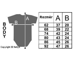 Baby Body krátký rukáv RED HEART - černé - 62 (2-3m)