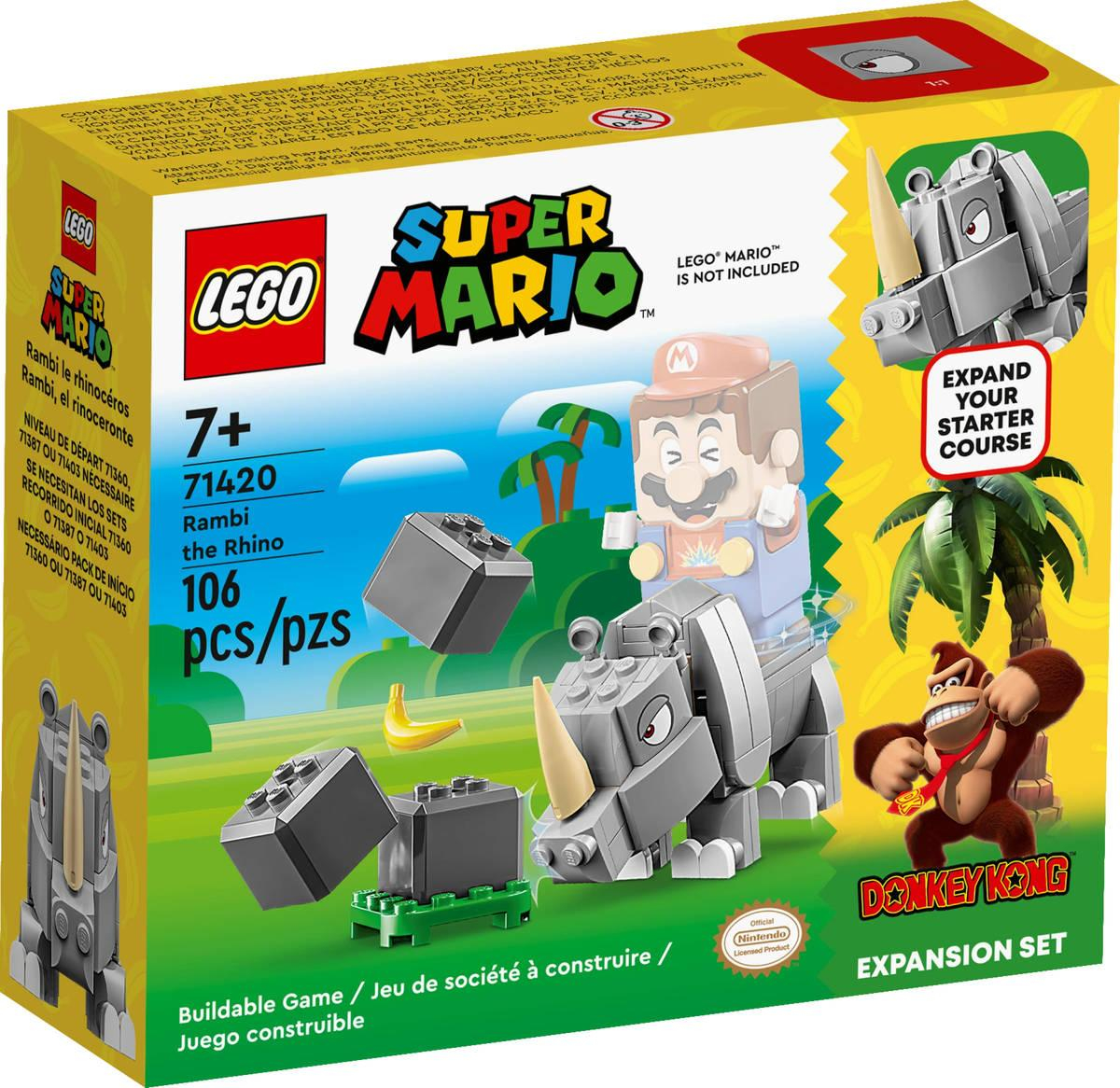 LEGO SUPER MARIO Nosorožec Rambi (rozšíření) 71420 STAVEBNICE