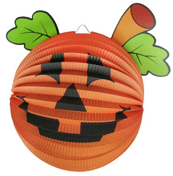 Lampion kulatý krčený dýně 25 cm čajová svíčka Halloween