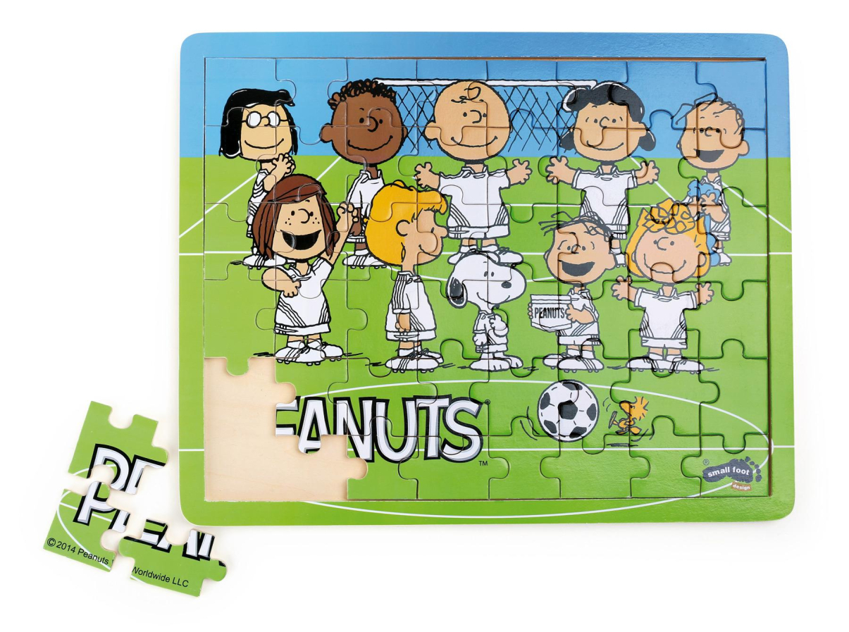 Small Foot Dřevěné puzzle Peanuts fotbal