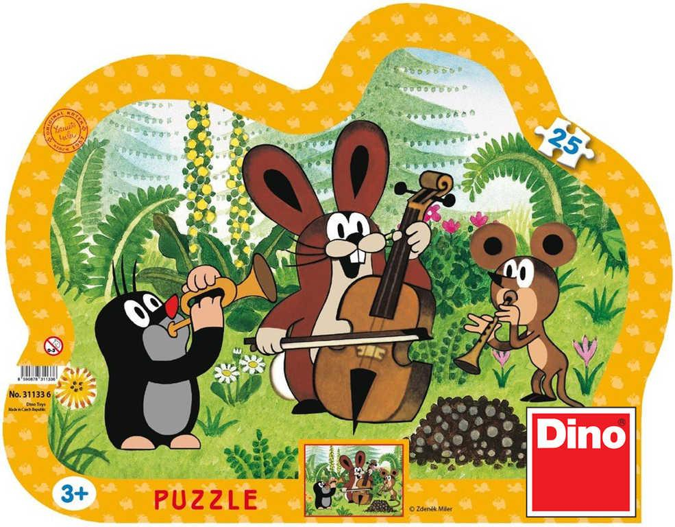 DINO Hra Puzzle Krtek muzikant (Krteček) 25 dílků v krabici