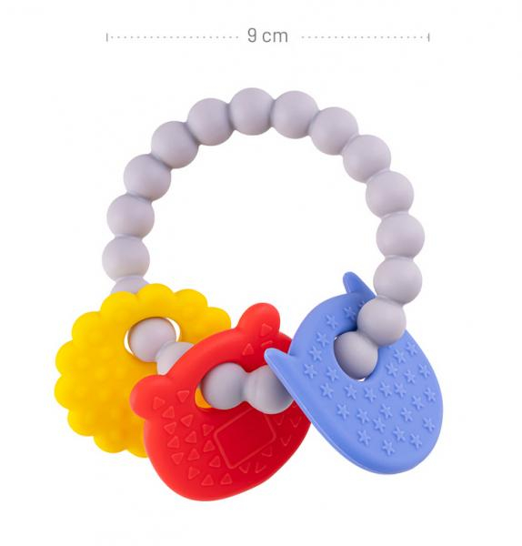 GiliGums Dětské silikonové kousátko Animals Bracelet Teether, 0m+, 1 ks