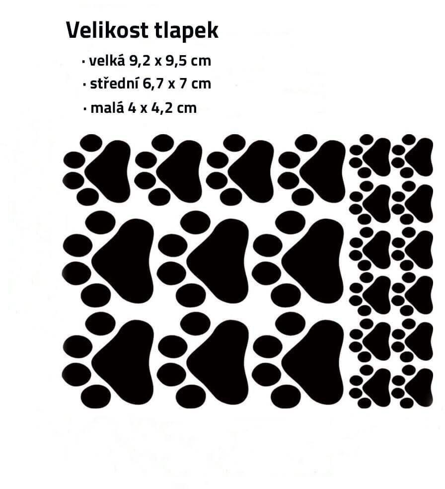 Samolepky tlapky 22 ks