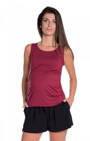 Top/tílko nejen pro těhotné - bordo - S/M - bordo, vel. XXL/XXXL - XXL/XXXL