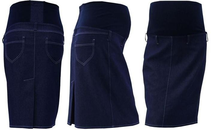 Těhotenská sukně jeans SOMI - jeans , vel. S - S (36)