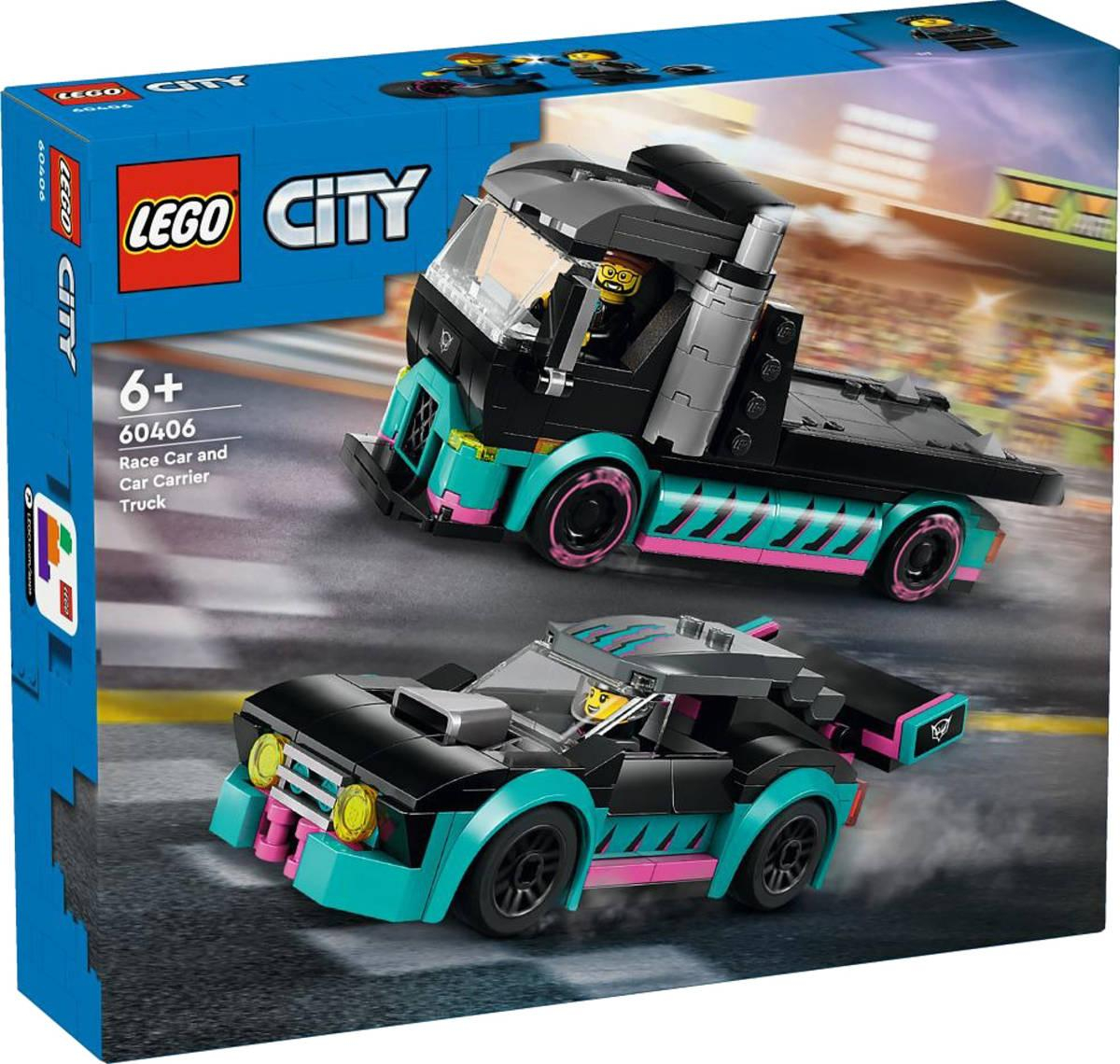 LEGO CITY Auto kamión se závodním autem 60406 STAVEBNICE