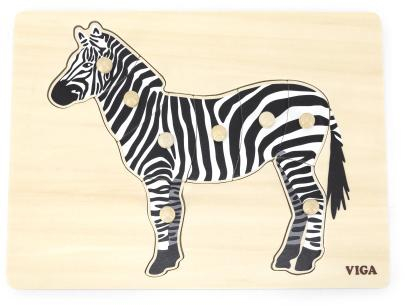 Dřevěná montessori vkládačka - zebra