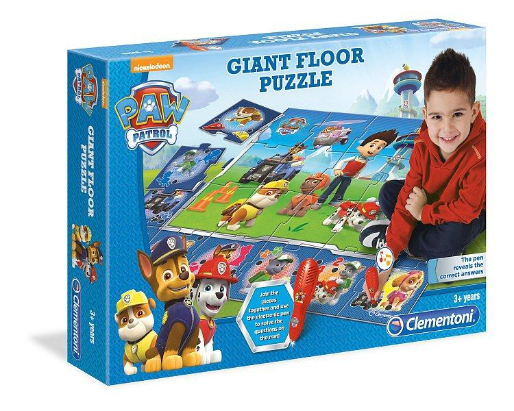 PAW PATROL - Velké podlahové puzzle s interaktivním perem