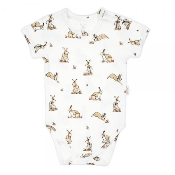  - Dětské body kr. rukáv bavlna Rabbit, bílé, vel. 92 - 92 (18-24m)