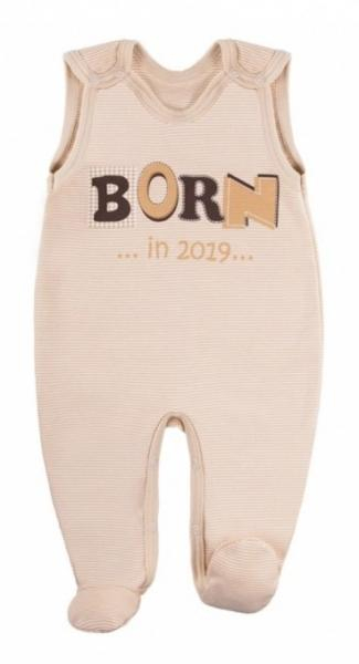 Kojenecké dupačky - Happy Baby, béžové, vel. - 62 - 62 (2-3m)