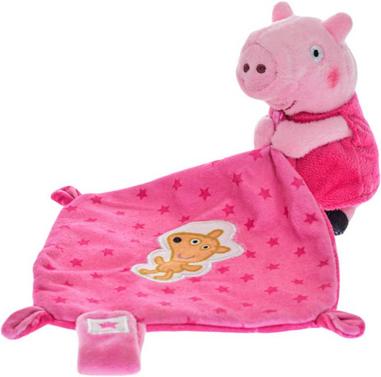 PLYŠ Usínáček baby Peppa Pig Peppina 11cm muchláček pro miminko