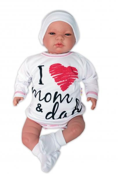 5-ti dílná soupravička do porodnice I love mom & dad, vel. 62, uni, - 62 (2-3m) - unisex, - 56 (1-2m)