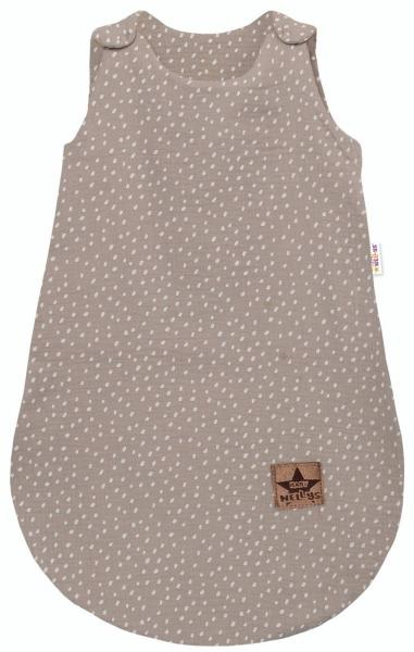 Mušelínový spací vak DOTS Soft, 70cm, béžový