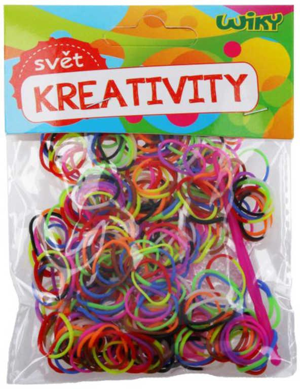 UDĚLEJ SI NÁRAMEK Gumičky LOOM BANDS 300ks mix barev dvoubarevné