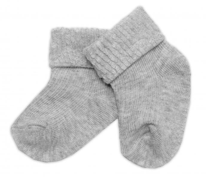 Kojenecké ponožky, šedé, vel. - šedé - 56-62 (0-3m)