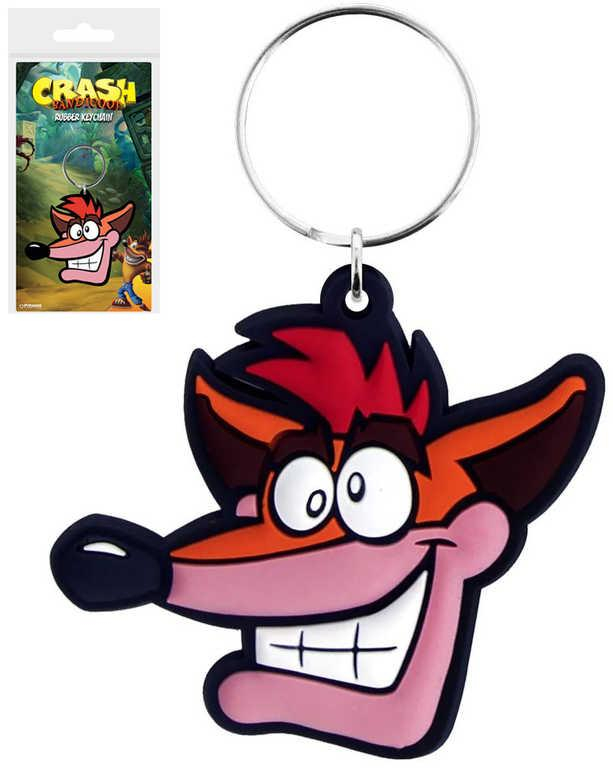 Klíčenka Crash Bandicoot Extra Life 6cm přívěsek na klíče gumový