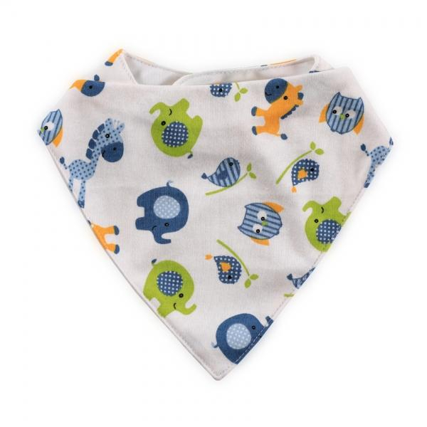 Bryndáček Lorelli BANDANA BLUE HAPPY ANIMALS