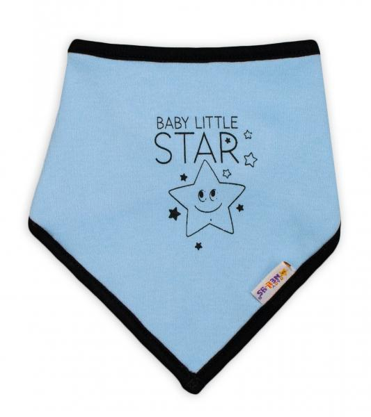 Dětský bavlněný šátek na krk Baby Little Star - modrý