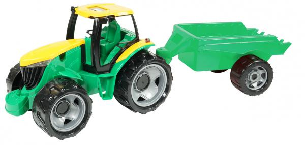 Traktor plast bez lžíce a bagru s vozíkem v krabici 71x35x29cm