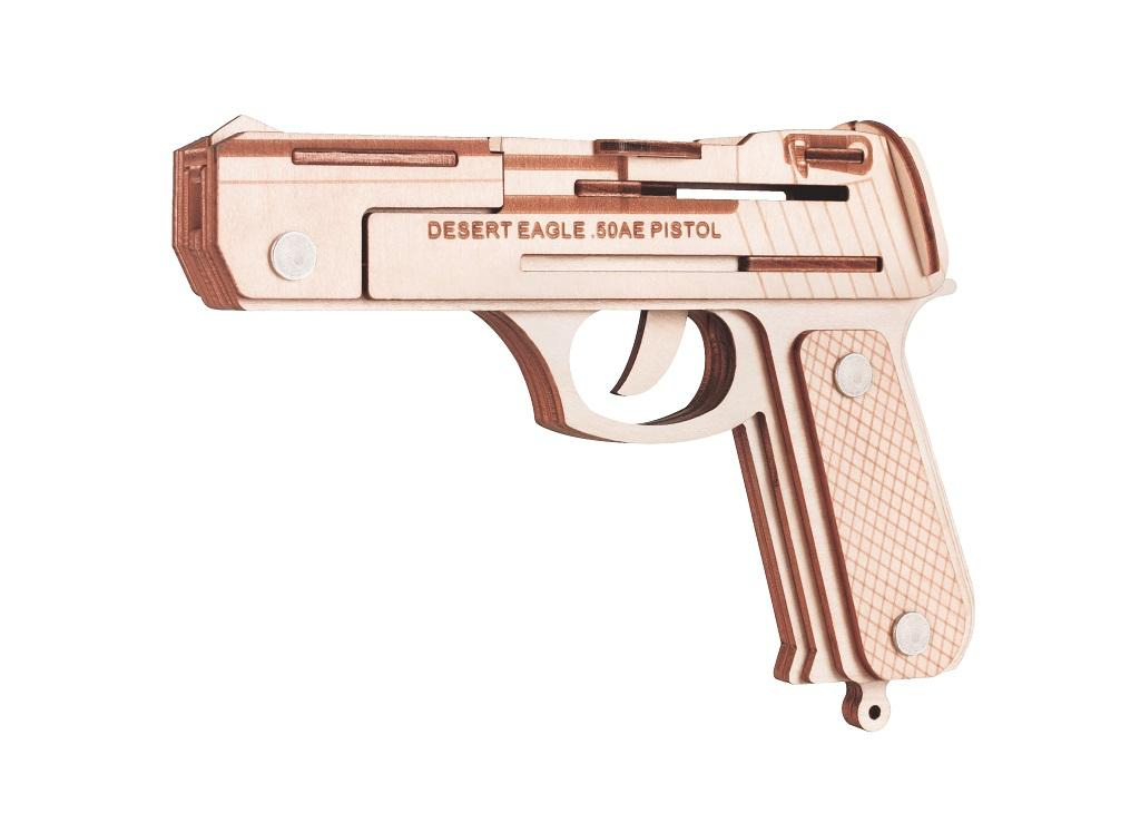 Woodcraft Dřevěné 3D puzzle Pistole Desert Eagle