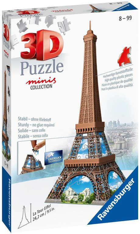 RAVENSBURGER Puzzle 3D Mini budova Eiffelova věž 54 dílků plast