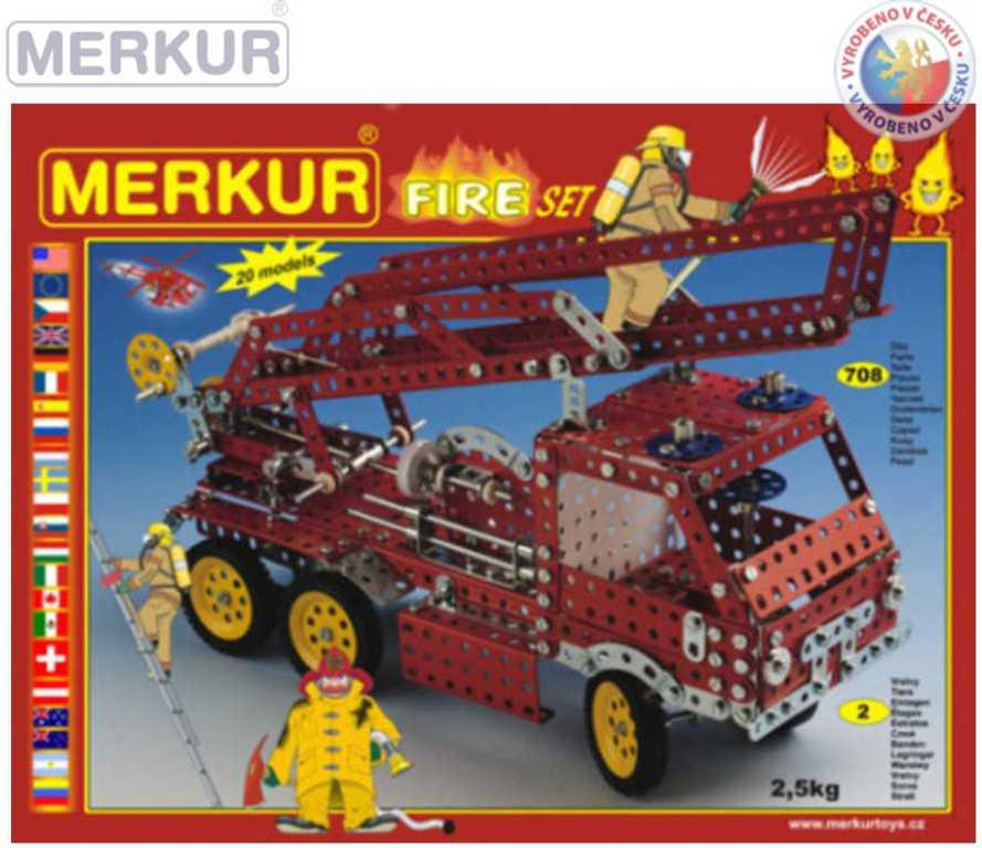 MERKUR M 013 Fire set 708 dílků *KOVOVÁ STAVEBNICE*