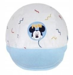 Letní klobouček s kšiltem Mickey Fun, bílo/modrý - 86-92 (18-24m)