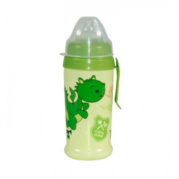 Hrníček Lorelli s měkký pítkem 350 ML GREEN DINO