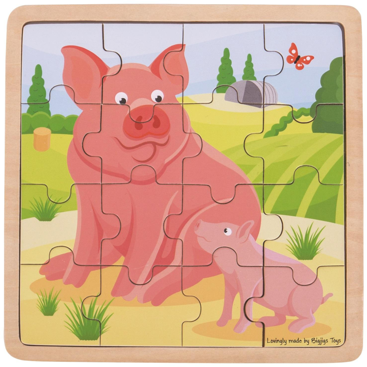 Bigjigs Toys puzzle - Prasátko se selátkem