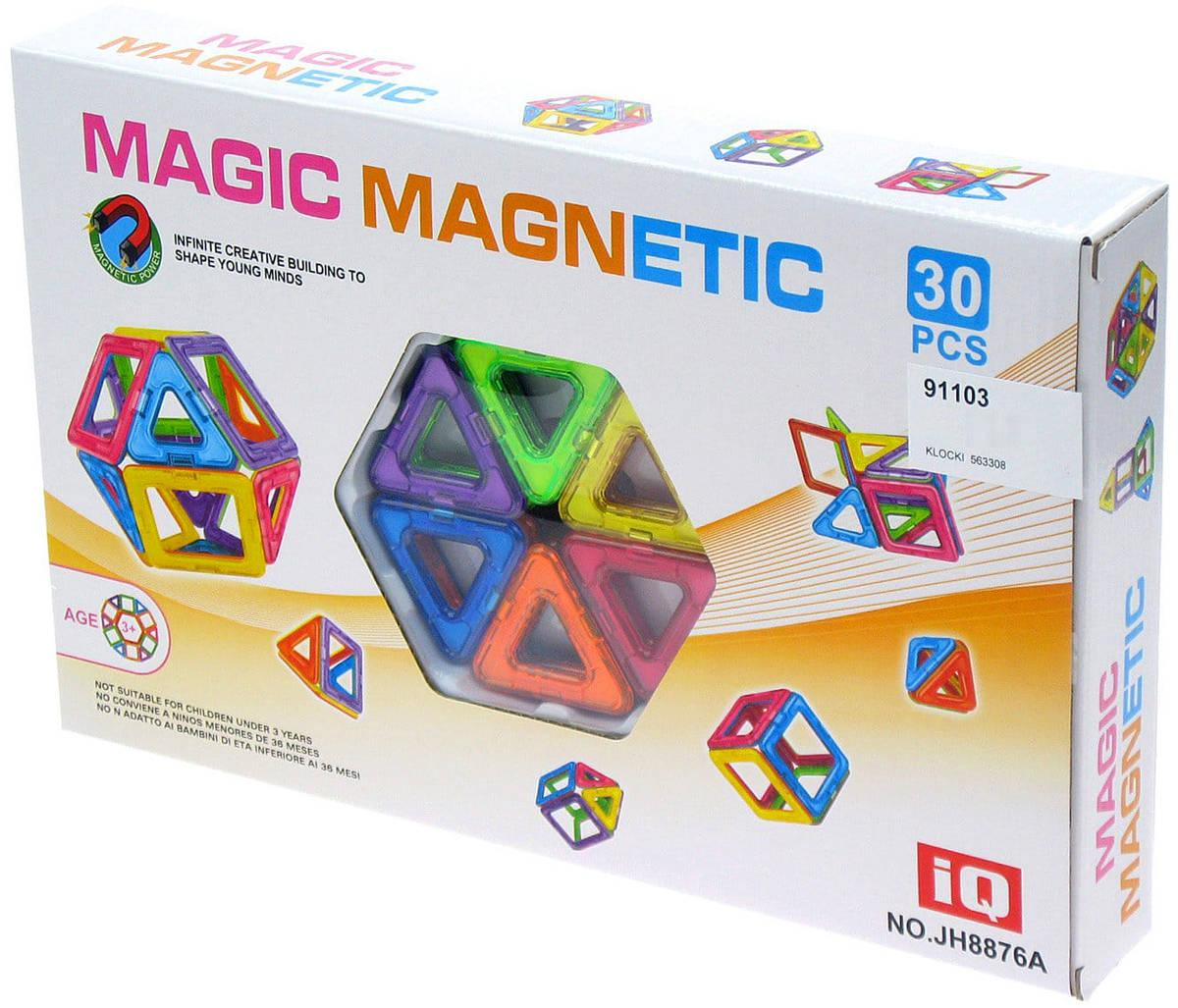 Stavebnice magnetická 30ks Magic Magnetic 30 dílků v krabici