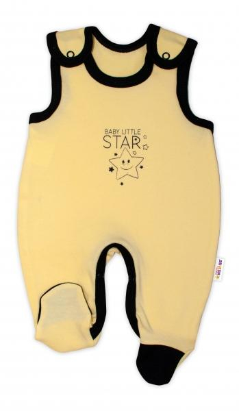 Kojenecké bavlněné dupačky Baby Little Star - žluté, vel. 56 - 56 (1-2m)