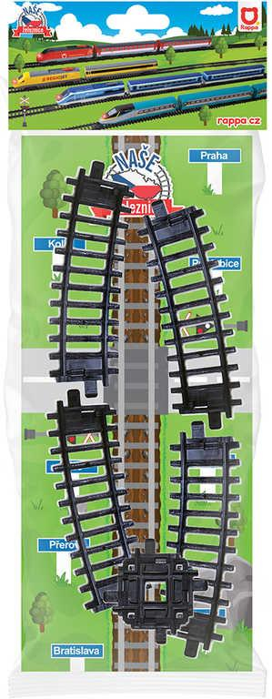 Koleje oblouk 4ks + křížení doplněk k vláčkodráze na kartě