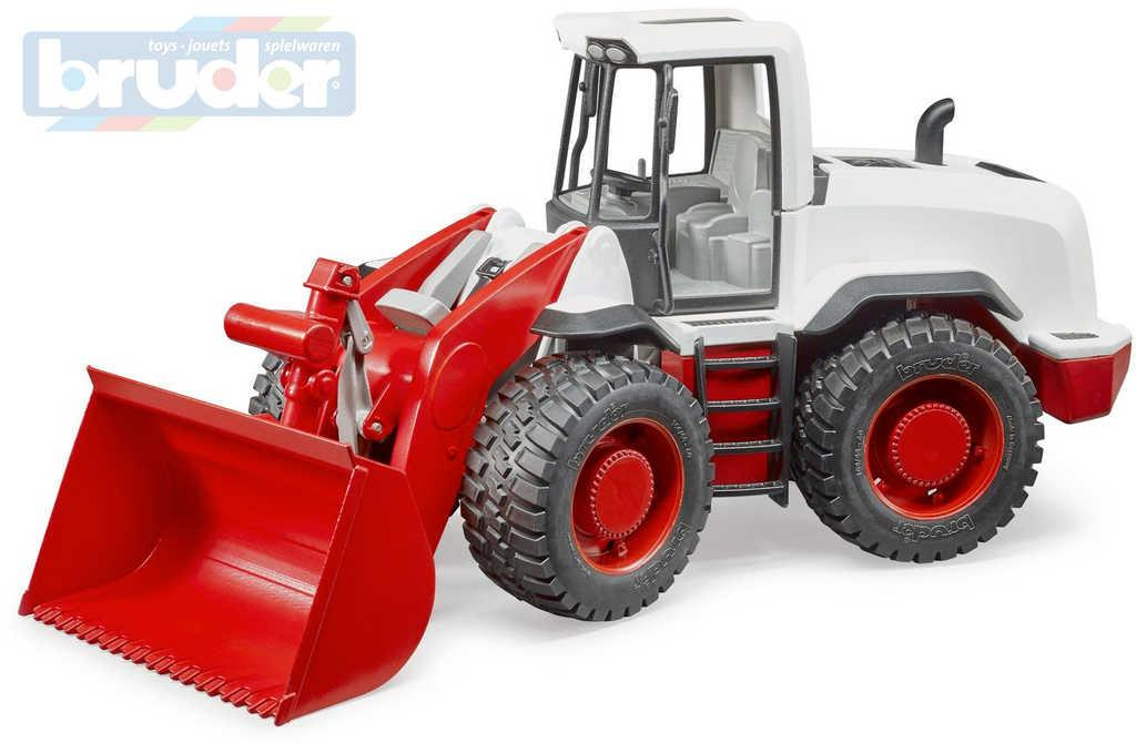 BRUDER 03410 Nakladač čelní model 1:16 červeno-bílý buldozer