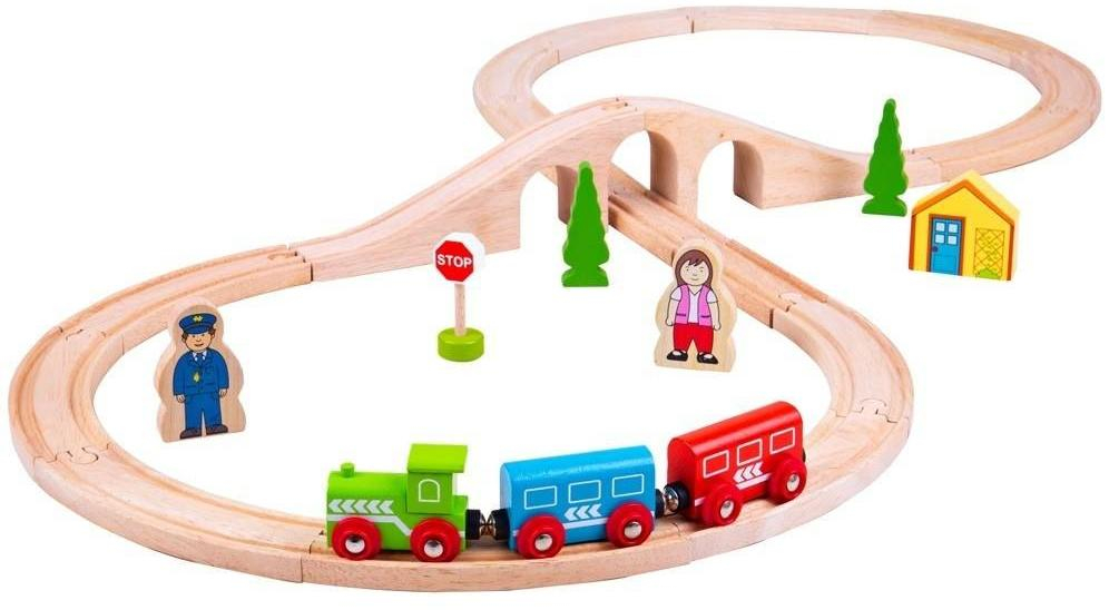 Bigjigs Rail dřevěná vláčkodráha osmička - poškozený obal