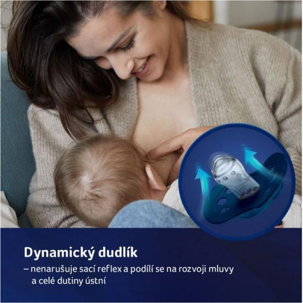 Lovi Silikonové dynamické dudlíky 0-2m, Baby Shower Boy - modré