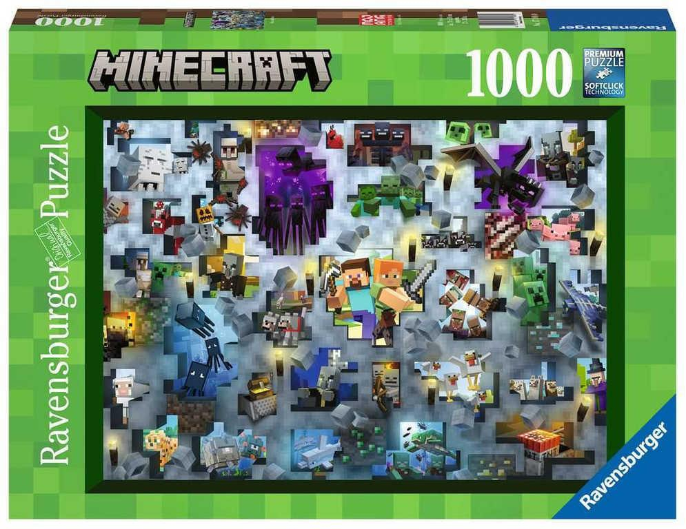 RAVENSBURGER Puzzle Challenge Minecraft 1000 dílků 70x50cm skládačka