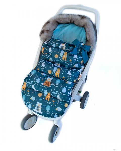 ds81144580_detsky_fusak_maxi_premium_forest_animals_rukavnik_zdarma_zeleny_110x50cm_baby_nellys_3