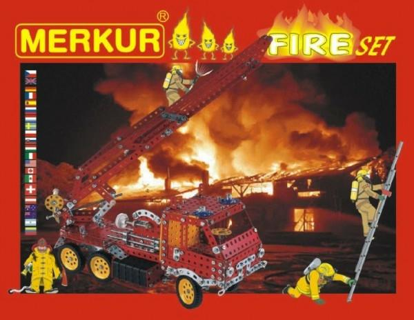 Stavebnice MERKUR FIRE Set 20 modelů 708ks 2 vrstvy v krabici 36x27x5,5cm