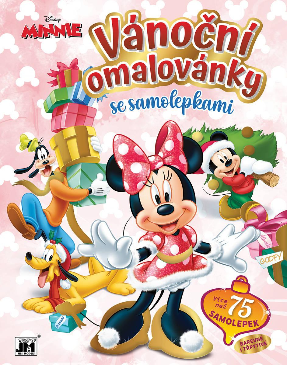 JIRI MODELS Vánoční omalovánky Disney Minnie Mouse se samolepkami