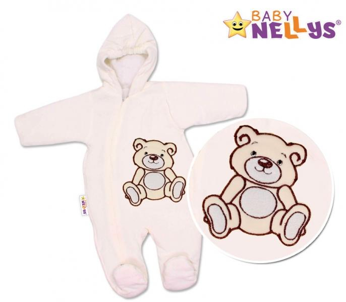  - Zimní kombinézka/overálek Teddy Bear - smetanová - 56 (1-2m) /62 (2-3m)