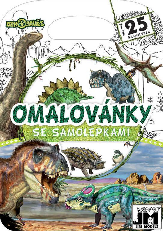 JIRI MODELS Omalovánky se samolepkami Dinosauři