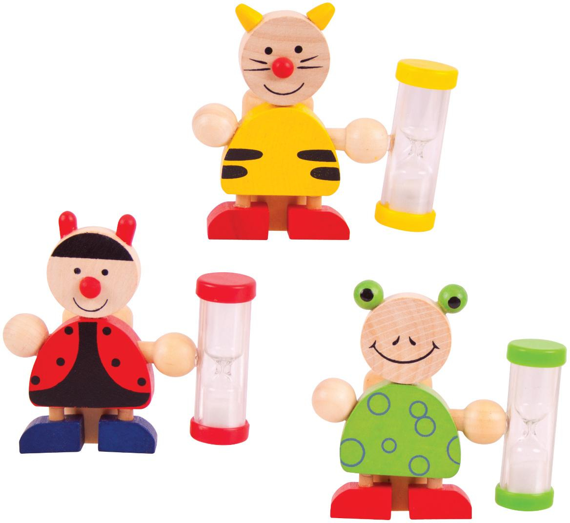 Bigjigs Toys Stojánek na kartáček s přesýpacími hodinami 1 ks