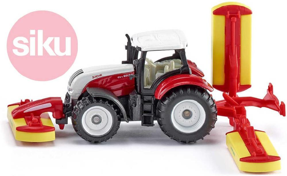 SIKU Model traktor Steyr se sekacími nástavci kov