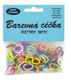 Céčka barevná 25g retro mix plast v sáčku 10x11cm