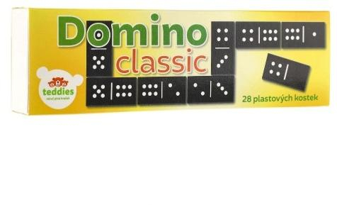 Domino Classic 28ks společenská hra plast v krabičce 21x6x3cm