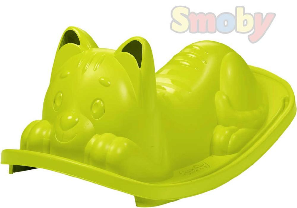 SMOBY Baby houpačka Kočička zelená houpadlo pro nejmenší plast